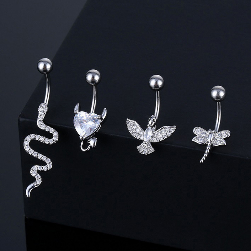 Body Jewelry And Piercing - Crystal Belly Button Ring Animal Shape