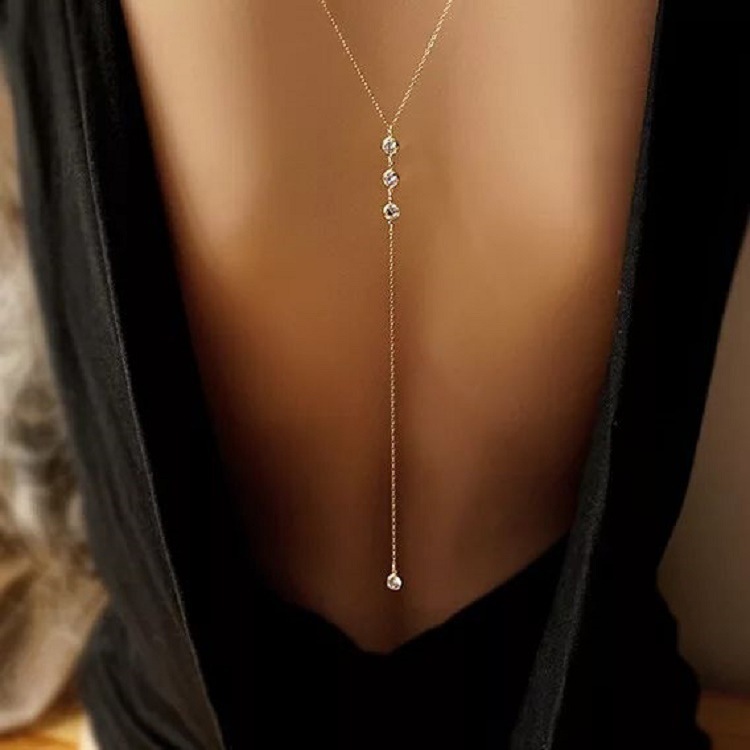 Body Jewelry Chains - New Rhinestone Sexy Women's Back Chain