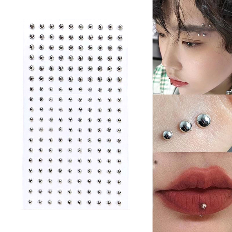 Body Jewelry And Piercing - Diamond Sticker Fake Nose Stud Self