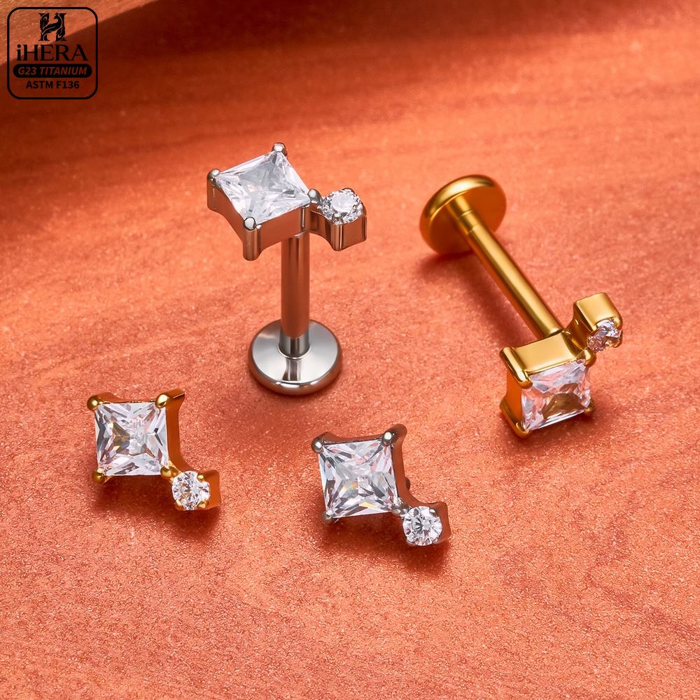 F136 Titanium Piercing Stud Co - огляд і ціна Body Jewelry Vertical Labret