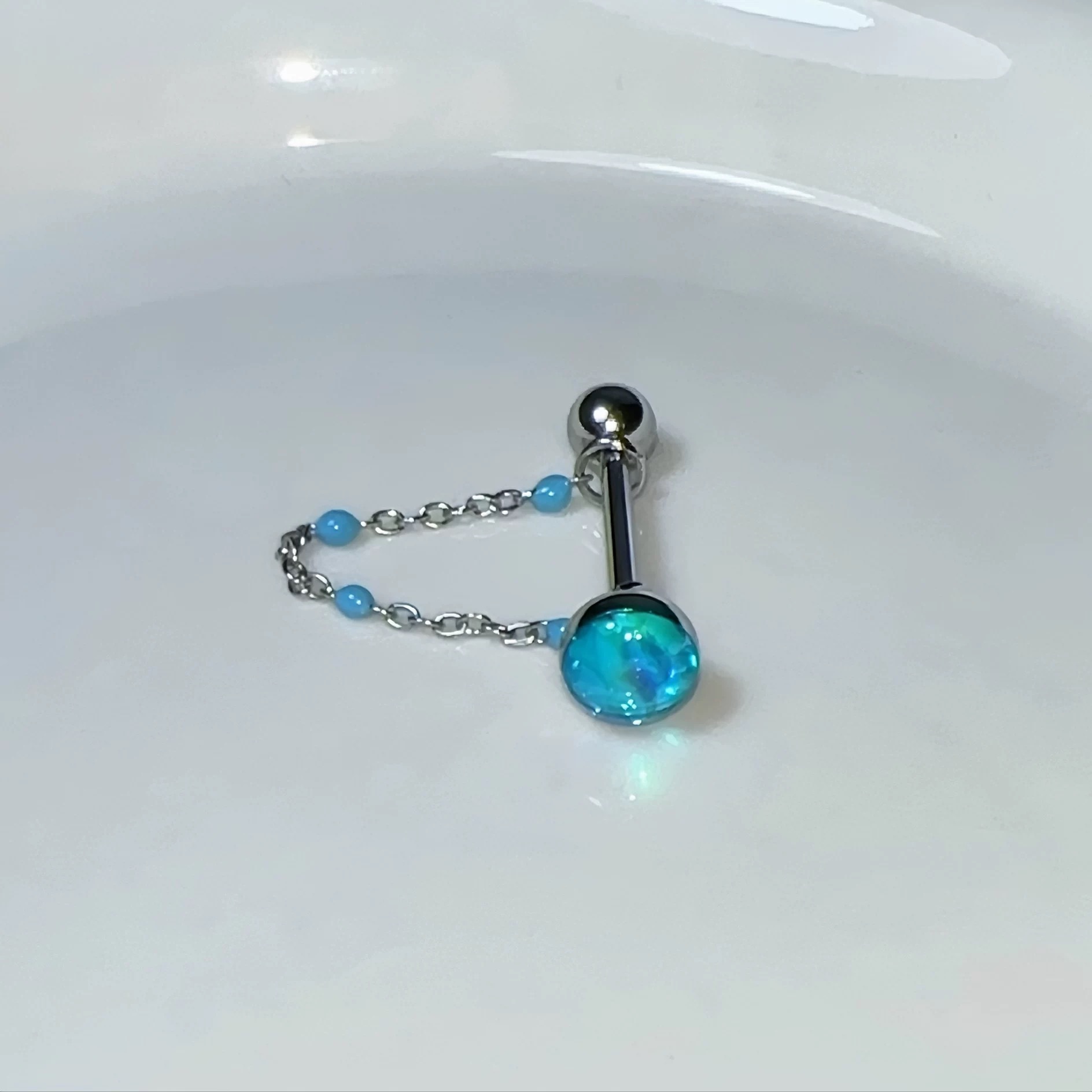 1Pc High-Quality Trendy Blue G - огляд і ціна Body Jewelry High Quality