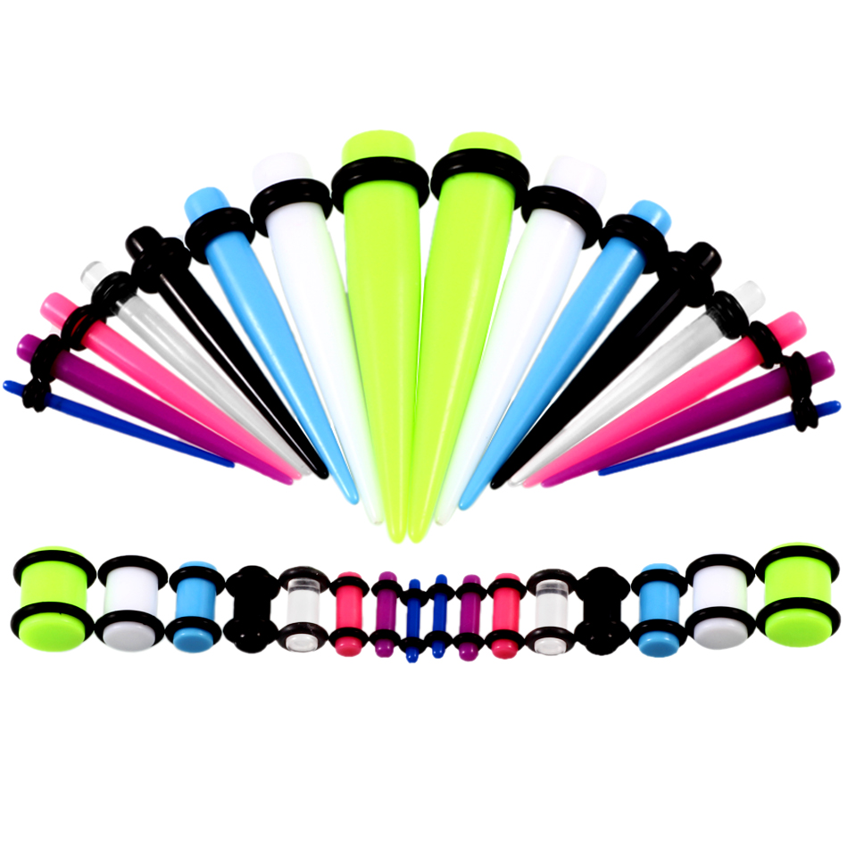 36pcs/lot Acrylic Ear Gauge Ta - огляд і ціна Body Jewelry Ear Gauges