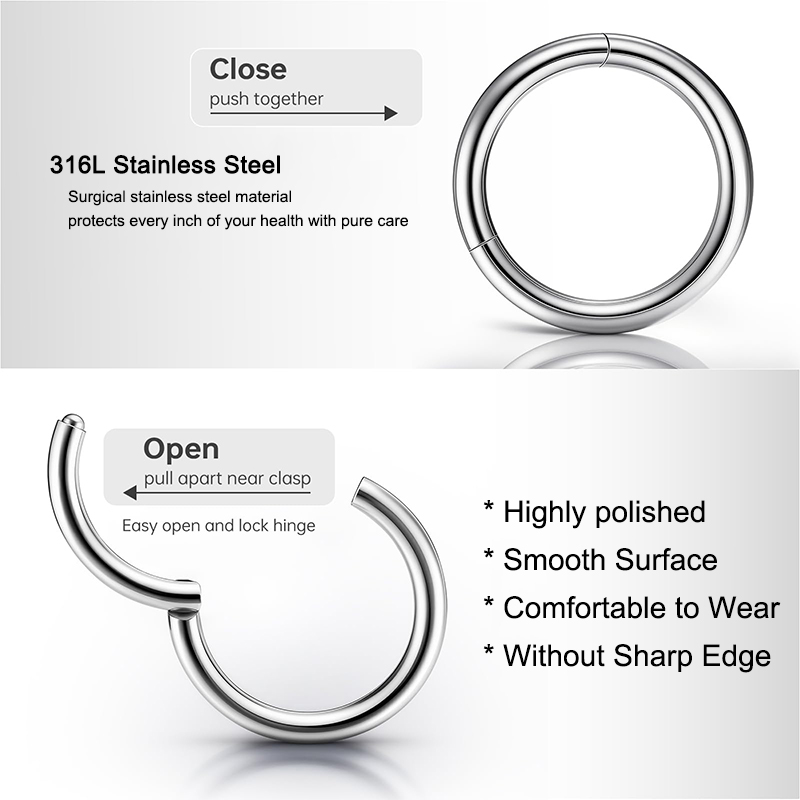 16G 316L Surgical Steel Hinged - огляд і ціна Body Jewelry And Piercing