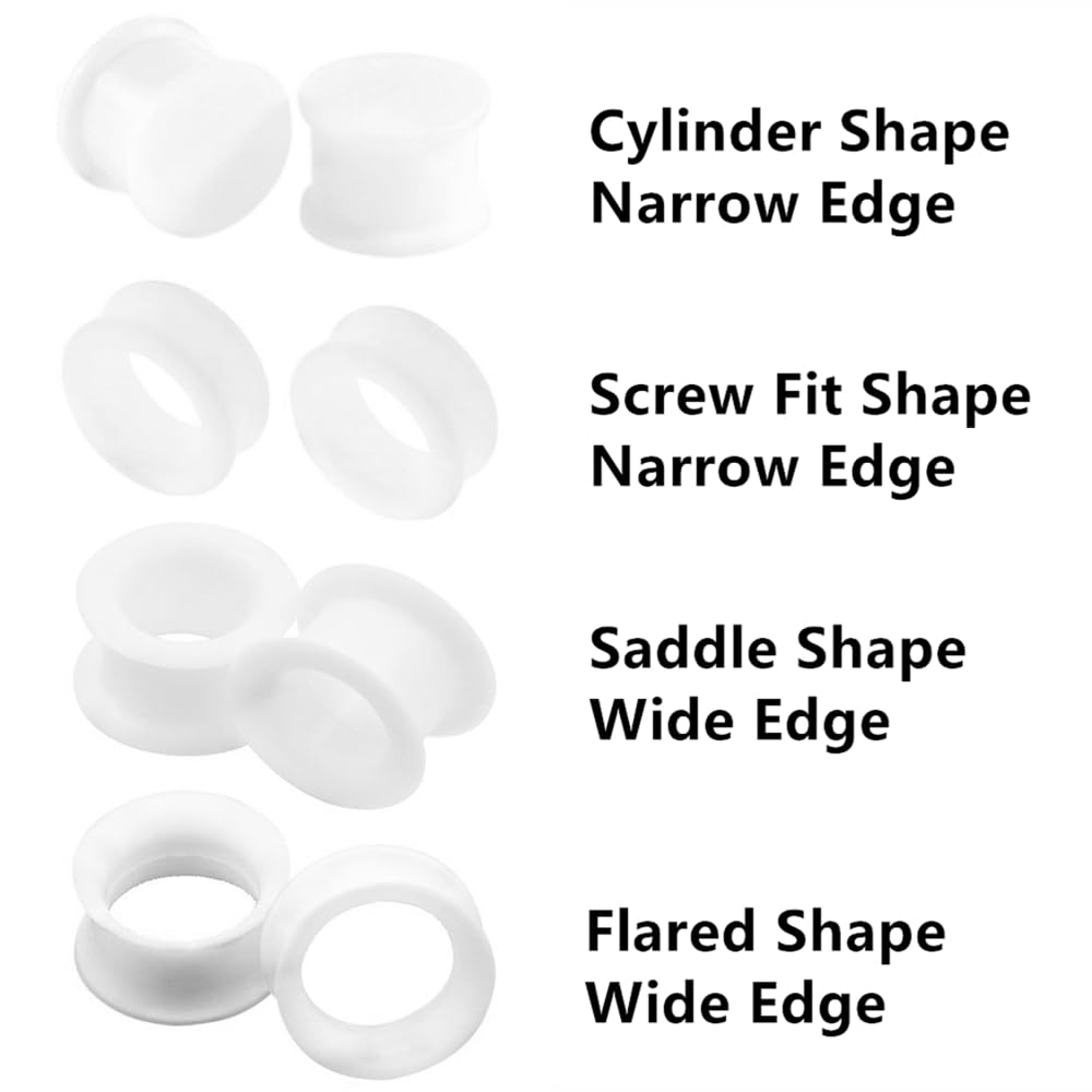 2/16pcs White Black Flexible T - огляд і ціна Body Jewelry Gauge Sizes