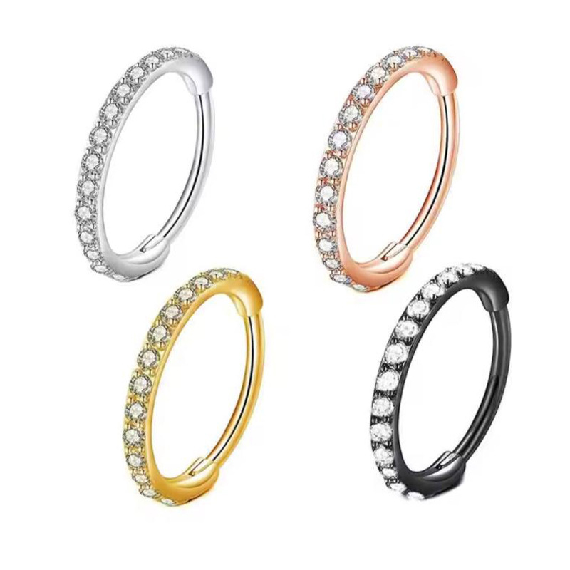 16G Clear CZ Nose Ring Hoop 31 - огляд і ціна Body Jewelry And Piercing