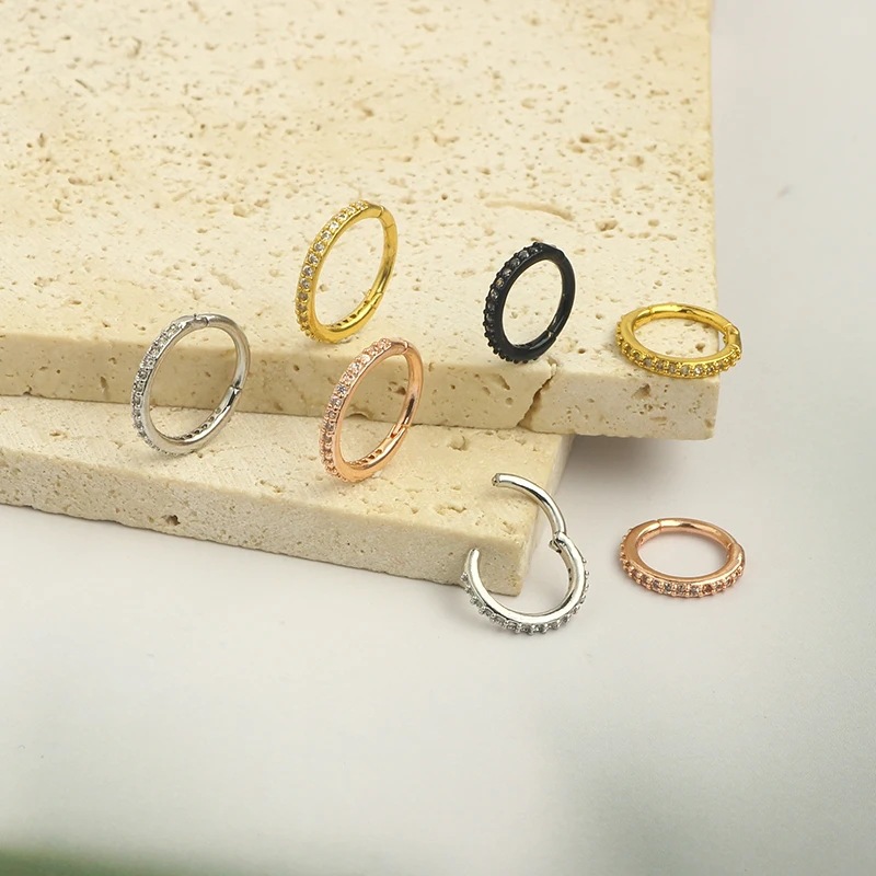 16G Clear CZ Nose Ring Hoop 31 - огляд і ціна Body Jewelry And Piercing