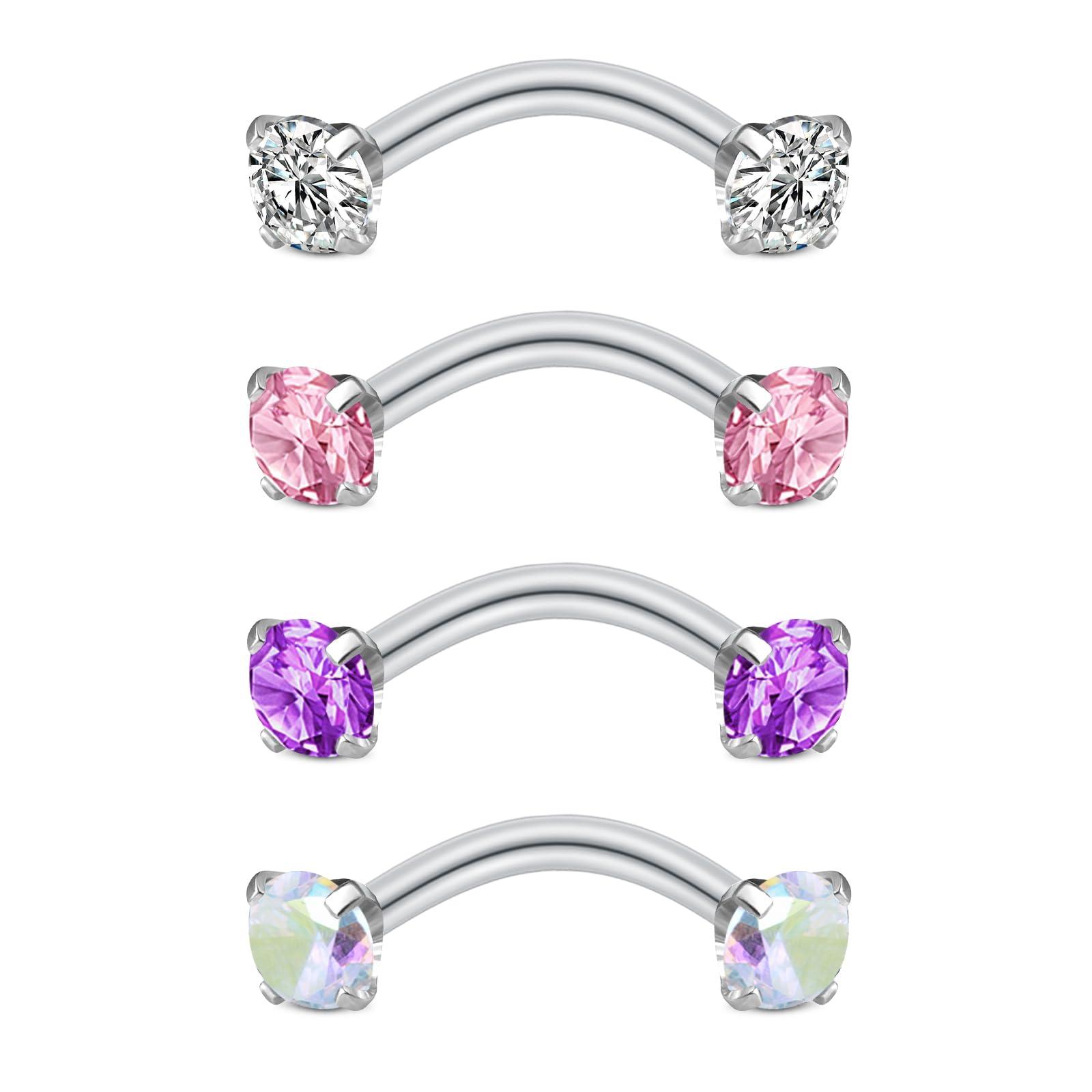 4pcs Rook Piercing Jewelry Eye - огляд і ціна Body Jewelry Vertical Labret