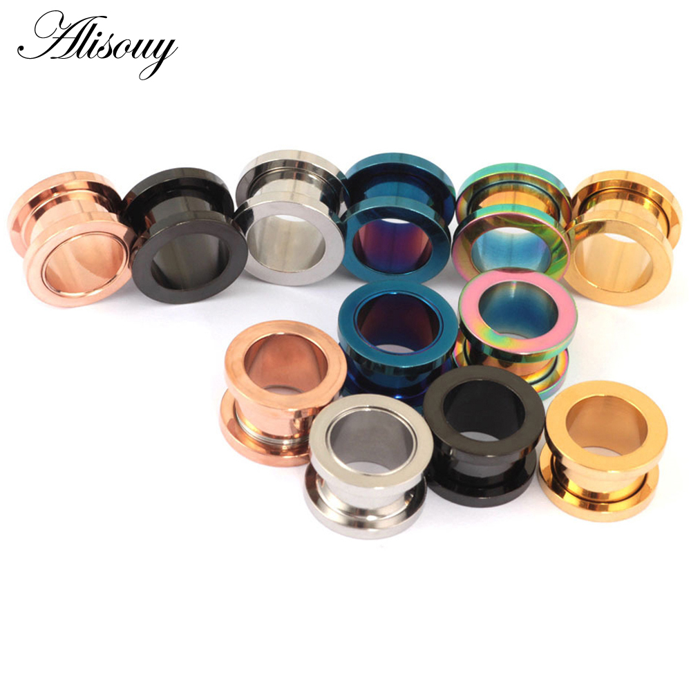 1pc 2mm-25mm Stainless Steel E - огляд і ціна Body Jewelry Ear Gauges