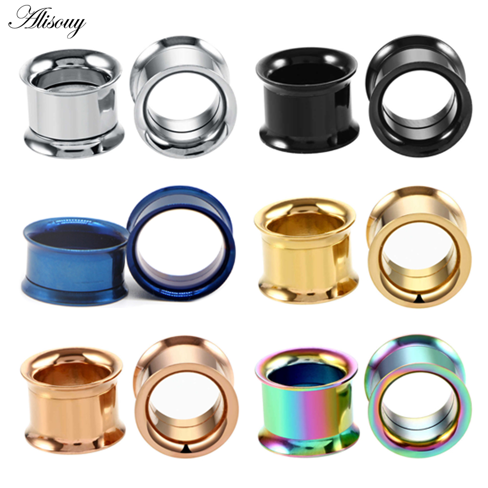 1pc 2mm-25mm Stainless Steel E - огляд і ціна Body Jewelry Ear Gauges