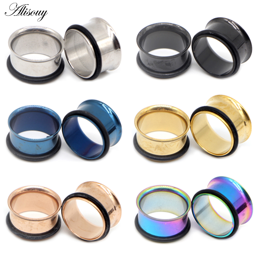1pc 2mm-25mm Stainless Steel E - огляд і ціна Body Jewelry Ear Gauges