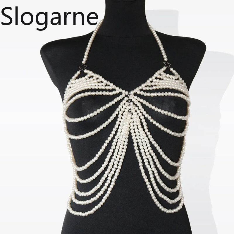 Women Sexy Pearl Body Chain Je - огляд і ціна Body Jewelry Europe