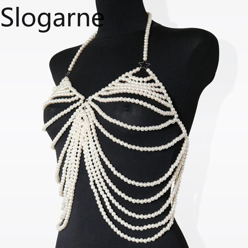 Women Sexy Pearl Body Chain Je - огляд і ціна Body Jewelry Europe