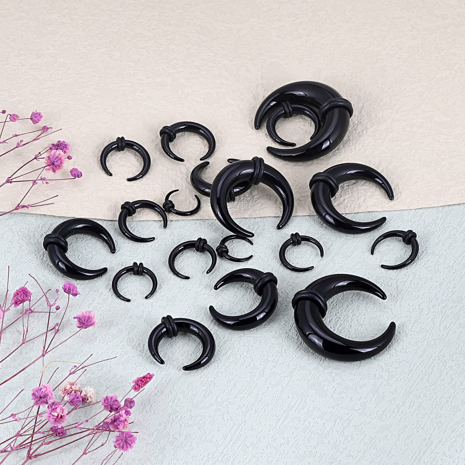 18Pcs Acrylic Septum Pincher T - огляд і ціна Body Jewelry Ear Gauges
