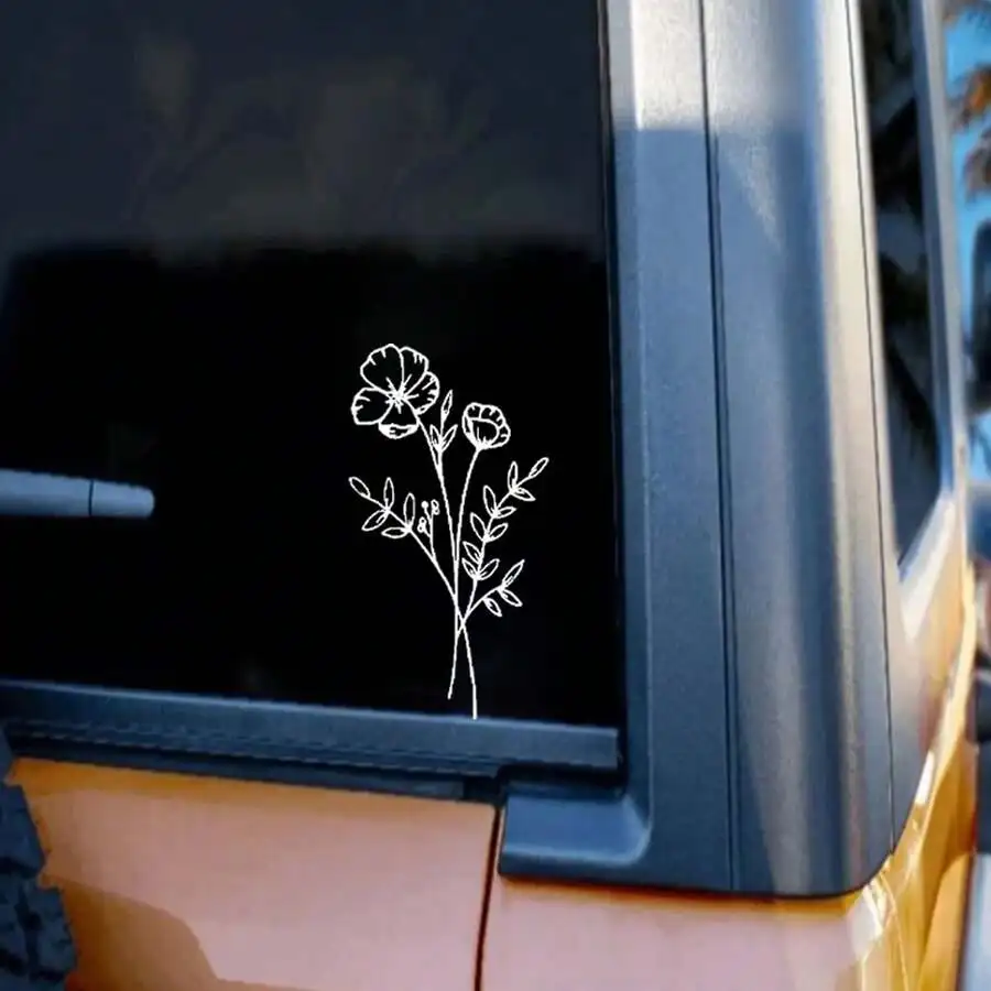 1pc Wild Flower Car Sticker, S - огляд і ціна Body Jewelry And Piercing