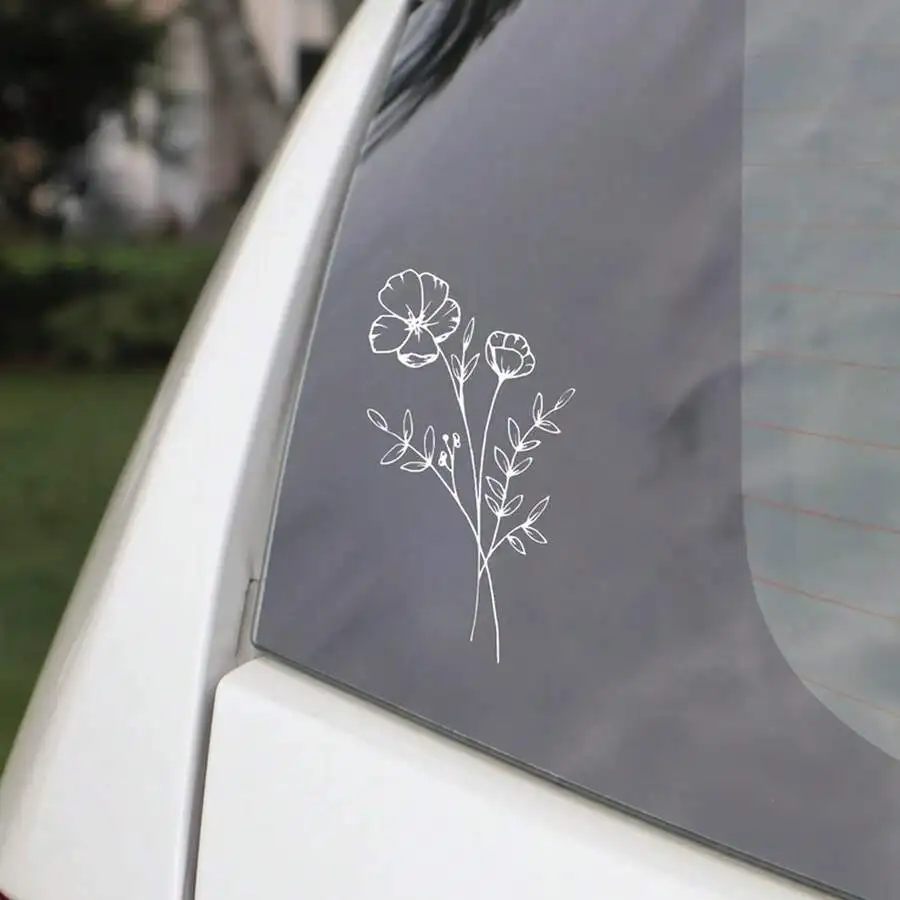 1pc Wild Flower Car Sticker, S - огляд і ціна Body Jewelry And Piercing