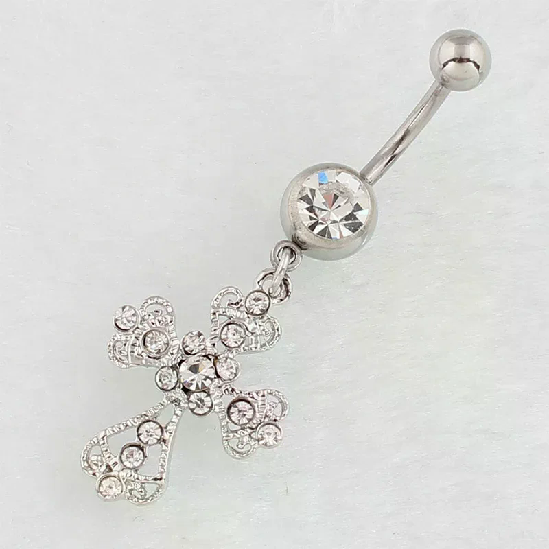 Stainless Steel Cross Pendant  - огляд і ціна Belly Bar Titanium