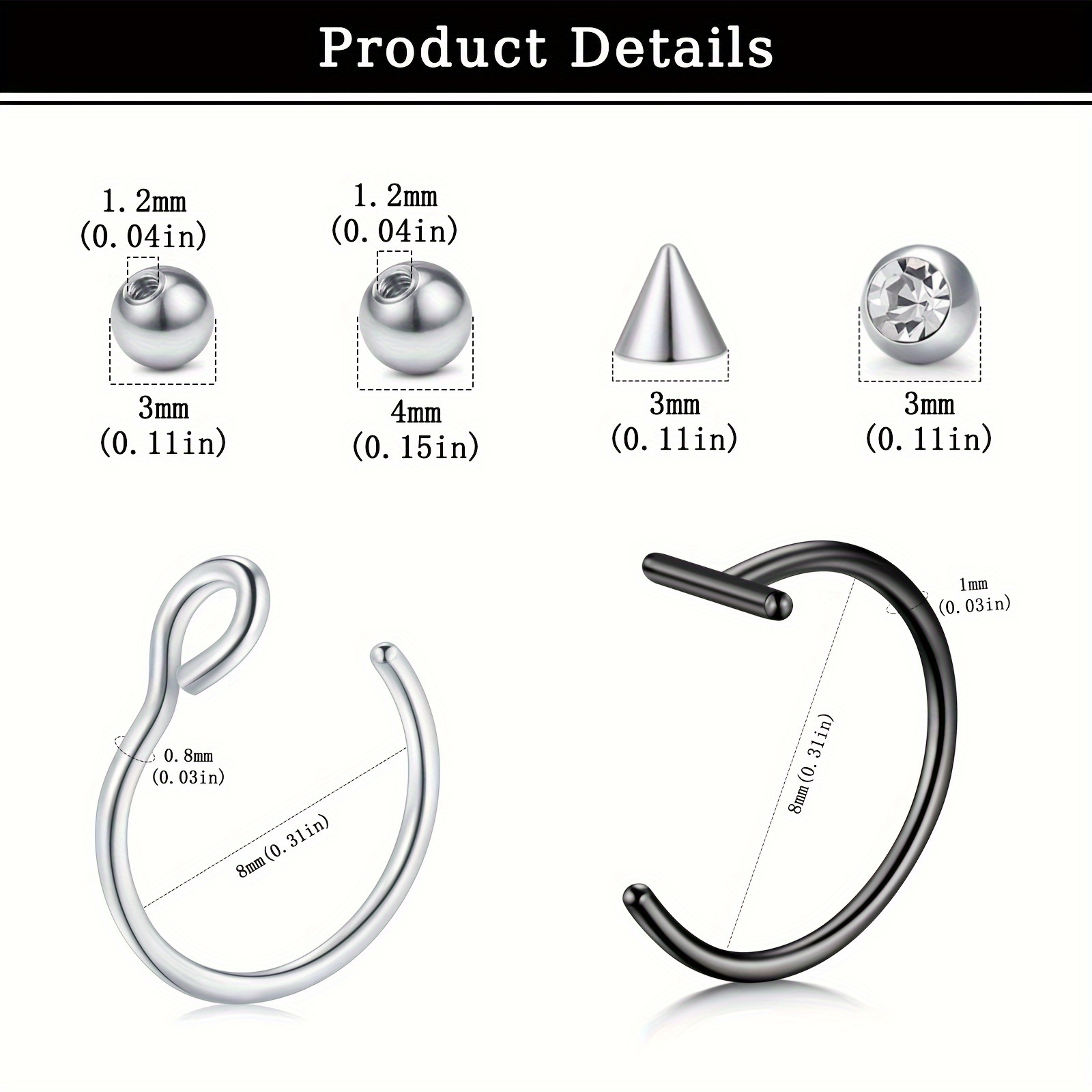 Fake Piercings Fake Lip Ring F - огляд і ціна Body Jewelry And Piercing
