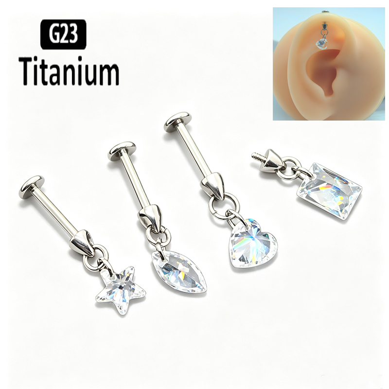 G23 Titanium Piercing Vertical - огляд і ціна Body Jewelry Vertical Labret