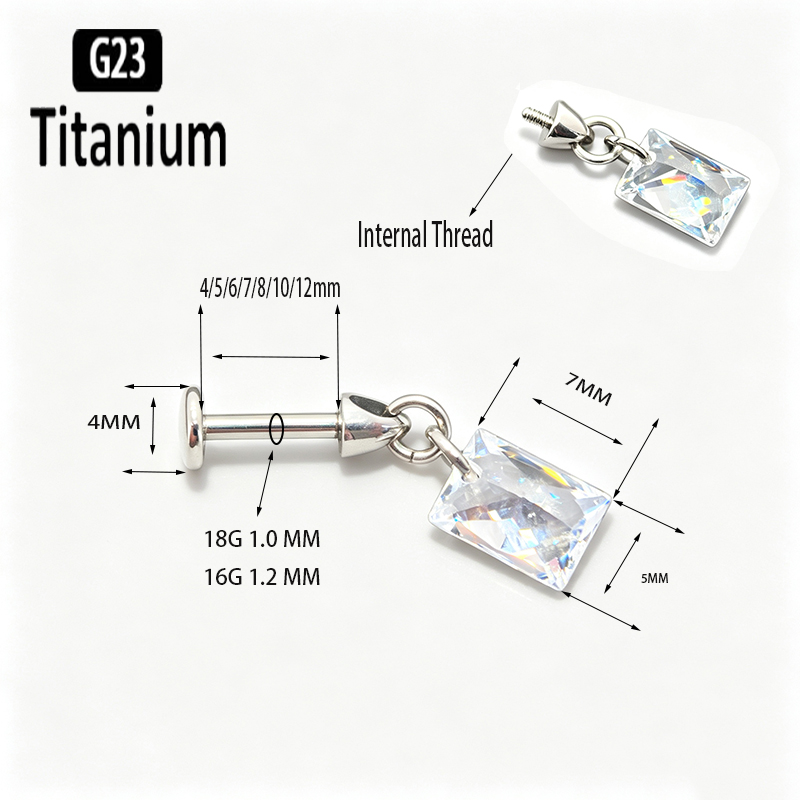 G23 Titanium Piercing Vertical - огляд і ціна Body Jewelry Vertical Labret