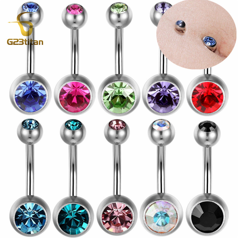 G23Titian 14G 8mm 10mm 12mm Su - огляд і ціна Belly Bar Titanium