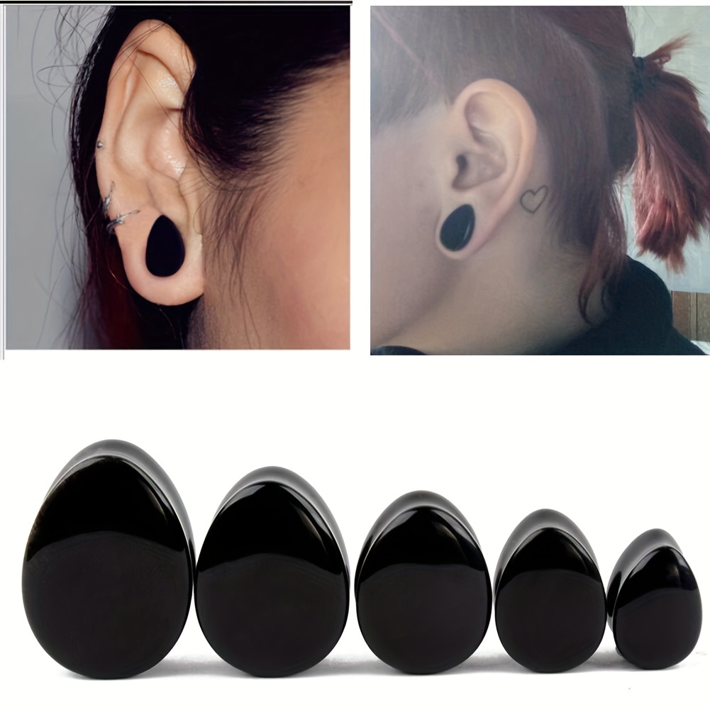 1 Pair Men's Water Drop Shape  - огляд і ціна Body Jewelry Gauge Sizes