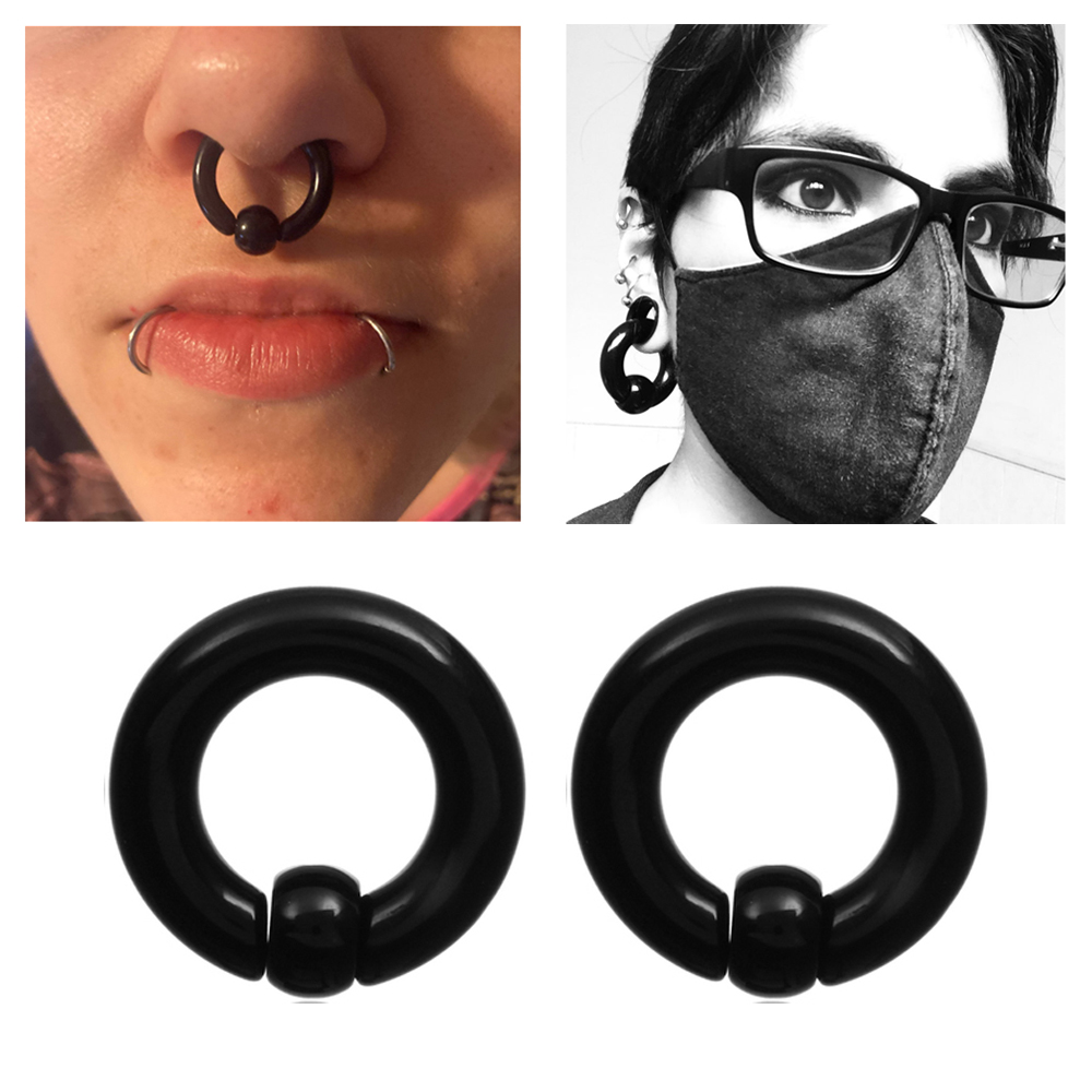 Pair Acrylic BCR Captive Bead  - огляд і ціна Body Jewelry Gauge Sizes