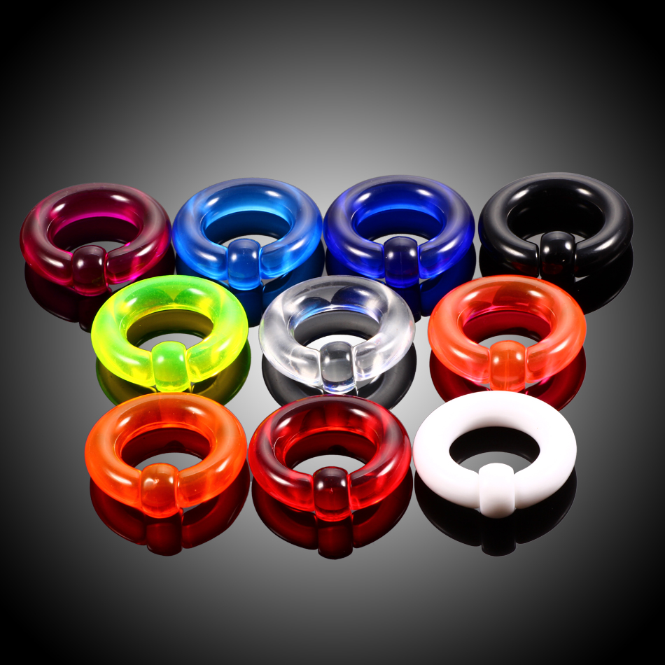 Pair Acrylic BCR Captive Bead  - огляд і ціна Body Jewelry Gauge Sizes