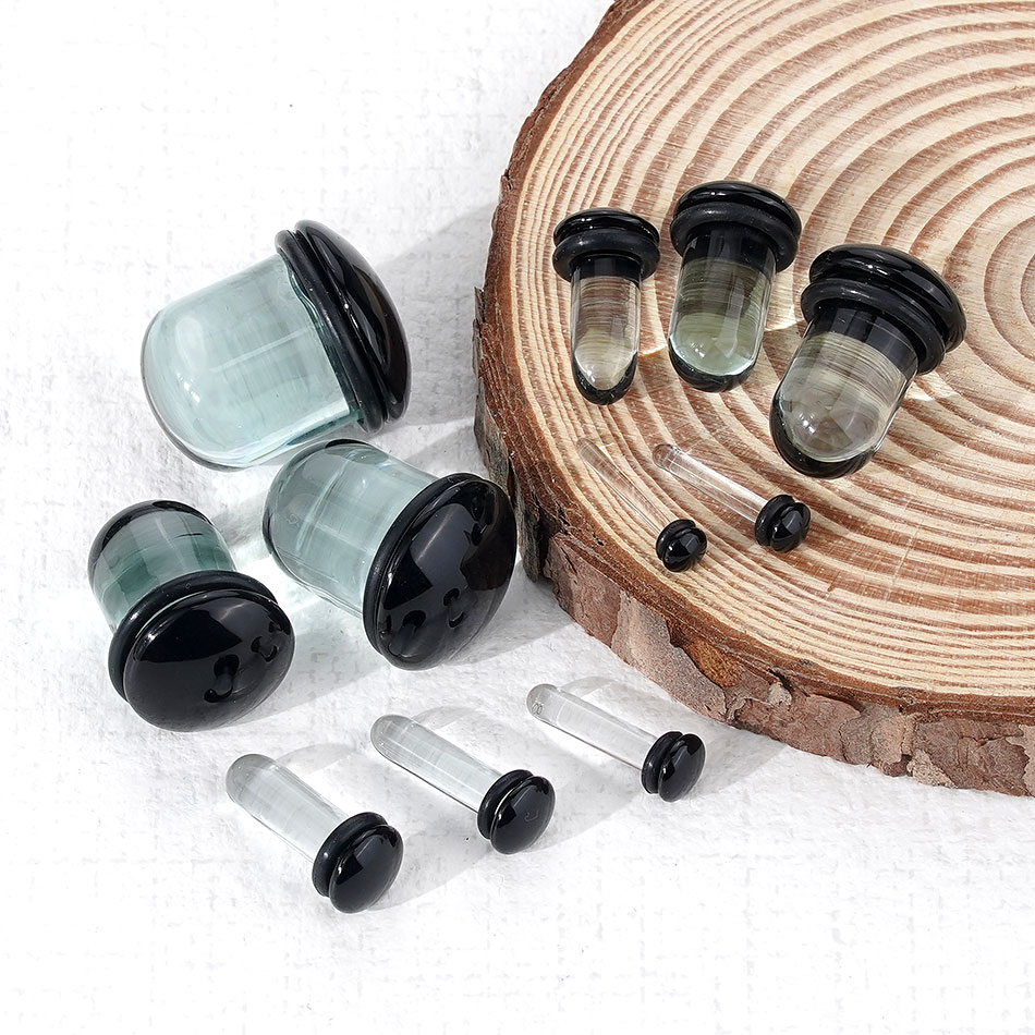 2pcs Glass Ear Gauges Stretchi - огляд і ціна Body Jewelry Ear Gauges