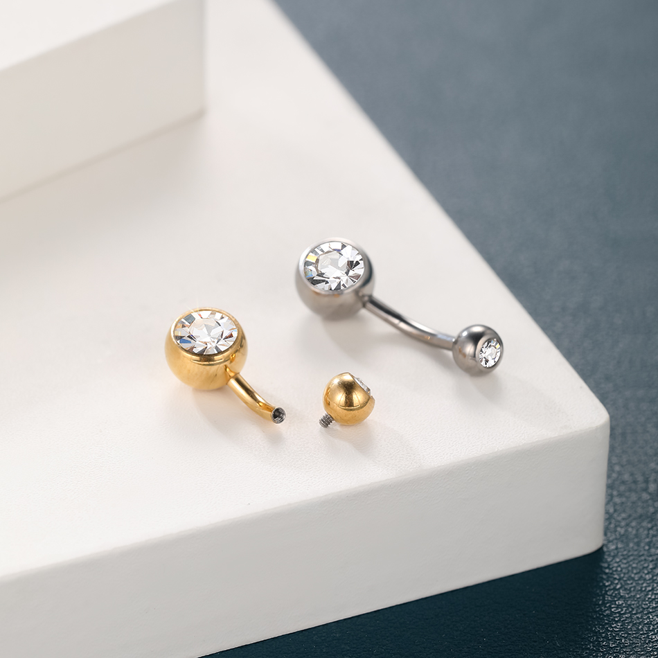 1PC G23 Titanium 14G Gold Colo - огляд і ціна Belly Bar Titanium