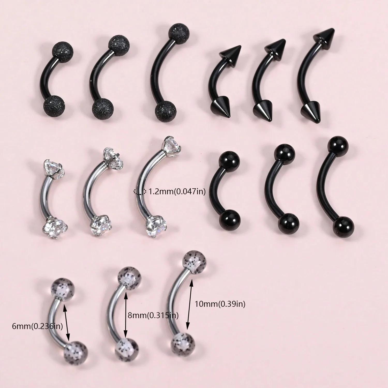 15Pcs 16g Rook Piercing Jewelr - огляд і ціна Body Jewelry Vertical Labret