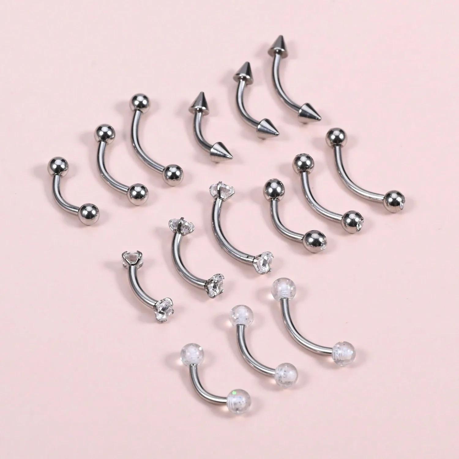 15Pcs 16g Rook Piercing Jewelr - огляд і ціна Body Jewelry Vertical Labret