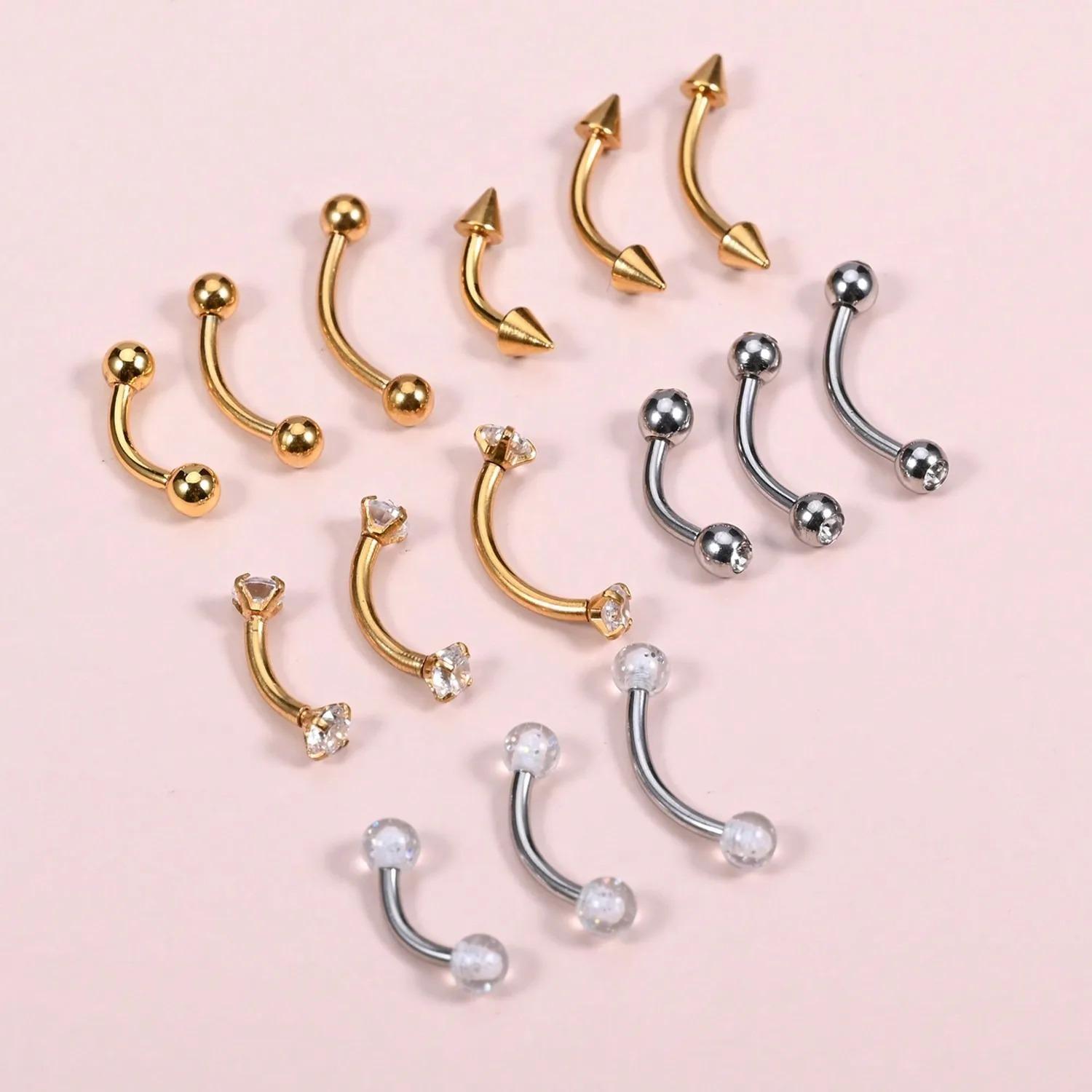 15Pcs 16g Rook Piercing Jewelr - огляд і ціна Body Jewelry Vertical Labret