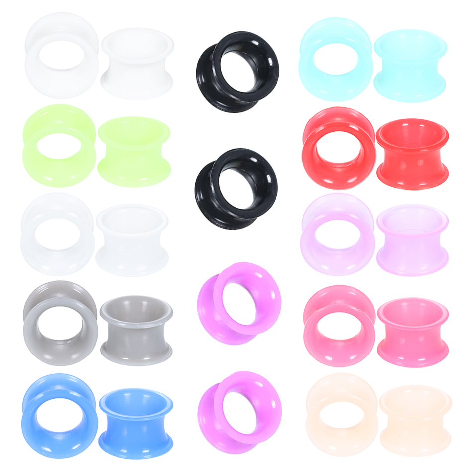 24Pcs Silicone High Double Fla - огляд і ціна Body Jewelry Ear Gauges