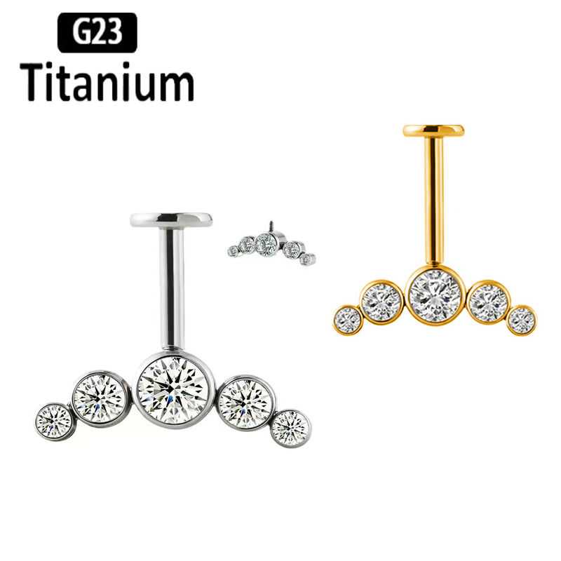 G23 Titanium Ear Piercing Inte - огляд і ціна Body Jewelry Vertical Labret