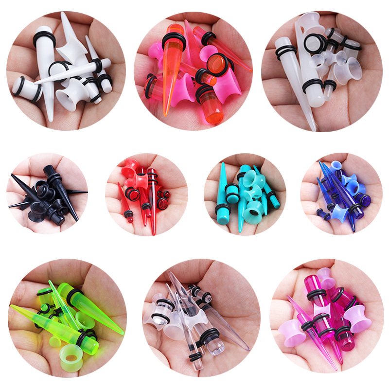 50pcs Acrylic Spike Ear Gauges - огляд і ціна Body Jewelry Ear Gauges