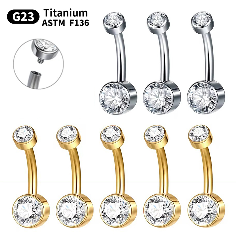 5/10Pcs Titanium Belly Button  - огляд і ціна Belly Bar Titanium