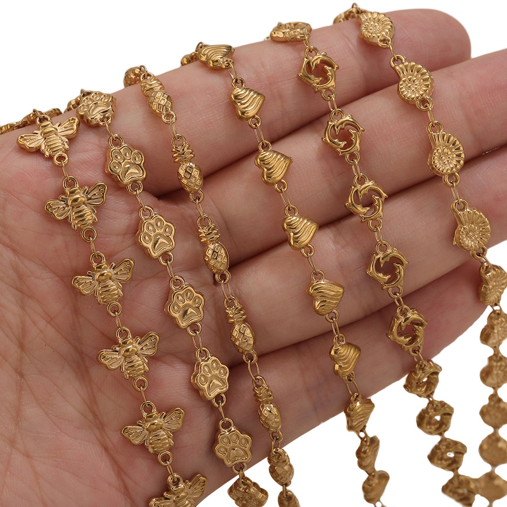 1M PVD Gold Stainless Steel He - огляд і ціна Body Jewelry Chains