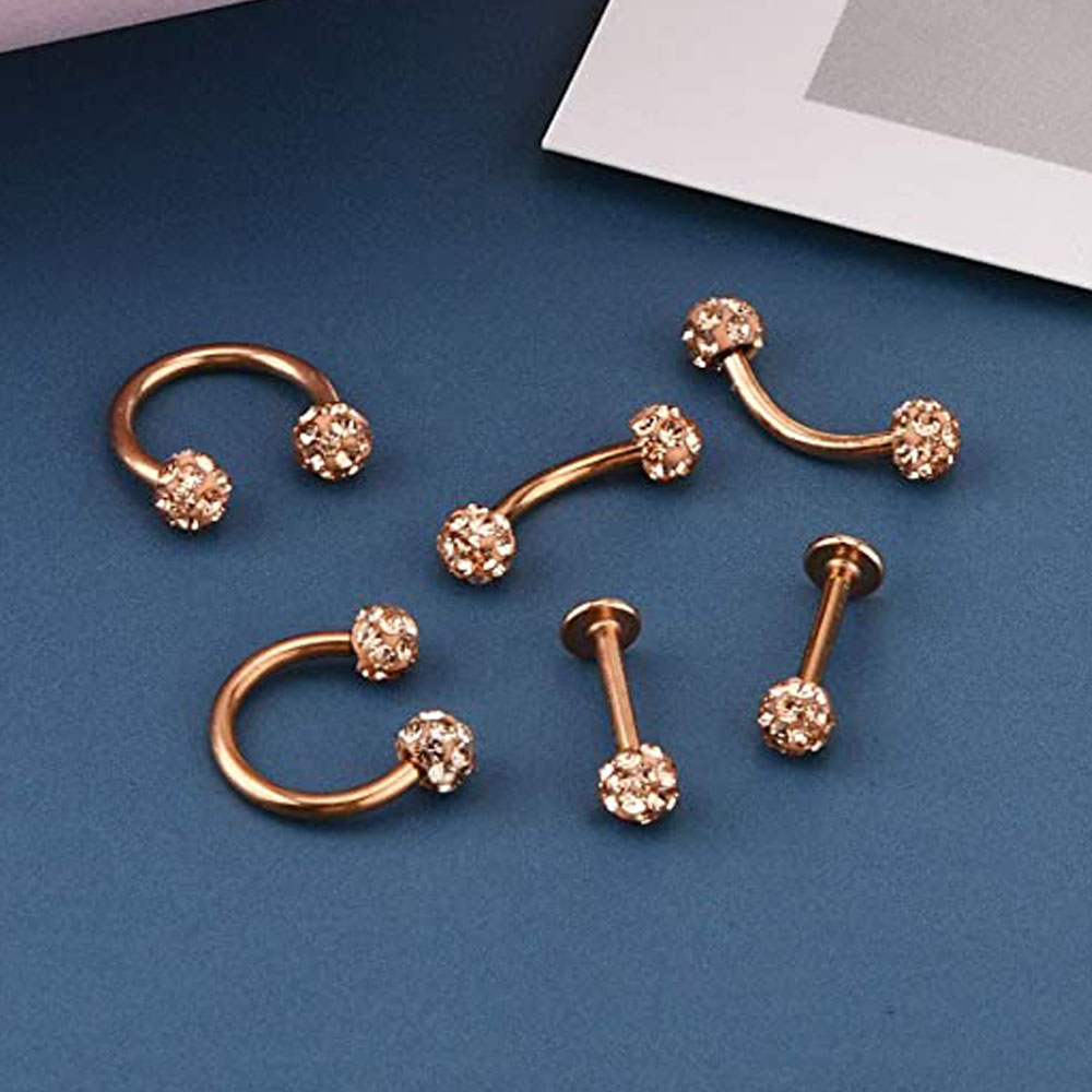 16G Forwards Helix Conch Rook  - огляд і ціна Body Jewelry Vertical Labret