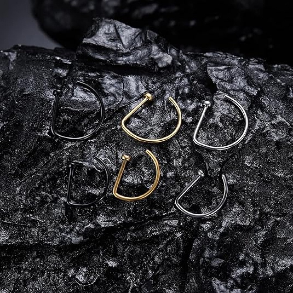 4 Pack Non Piercing D-Shaped N - огляд і ціна Body Jewelry And Piercing