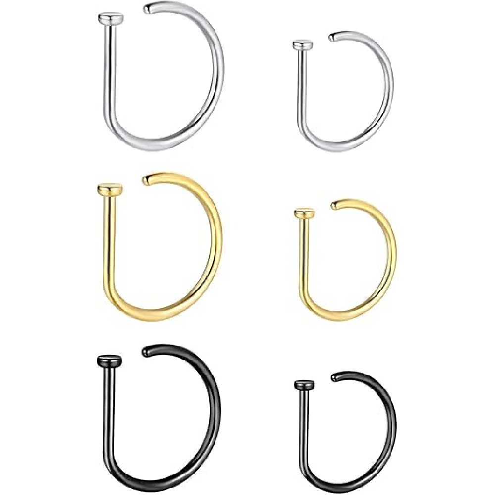 4 Pack Non Piercing D-Shaped N - огляд і ціна Body Jewelry And Piercing
