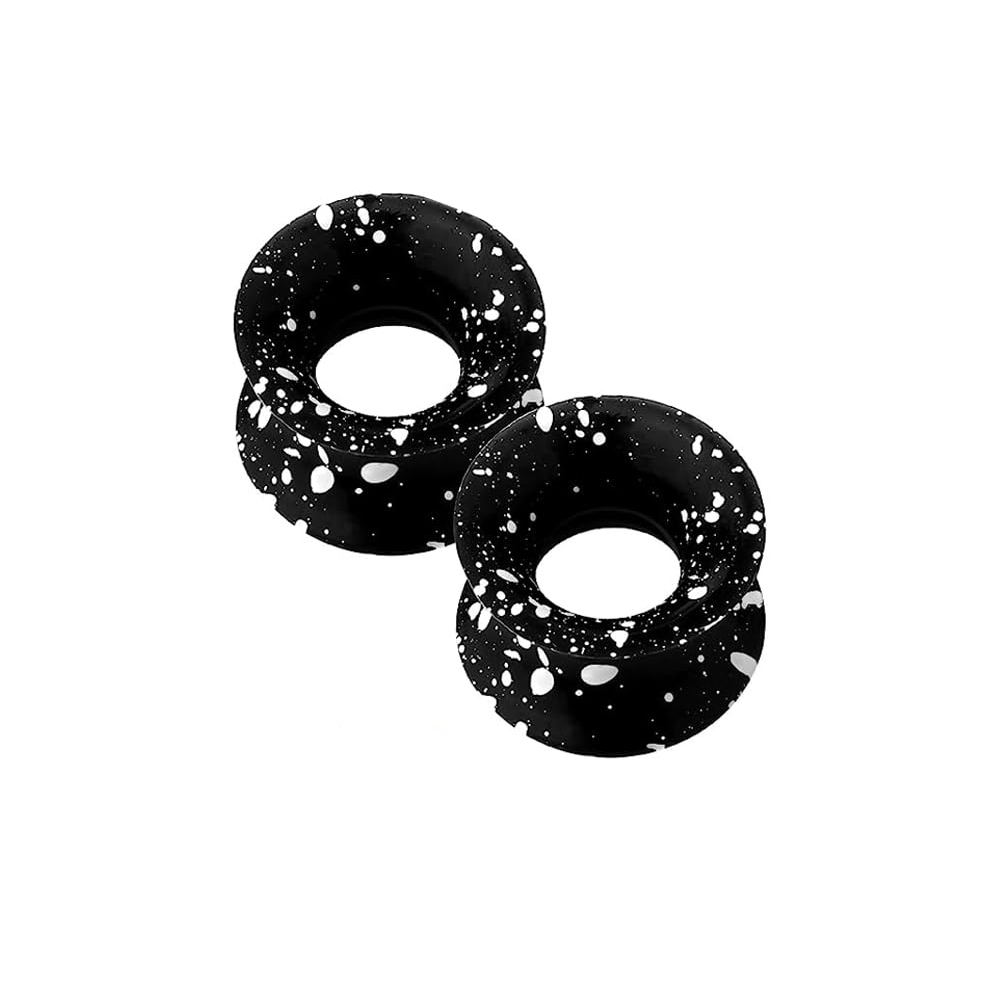 2Pcs Black Silicone Ear Gauges - огляд і ціна Body Jewelry Gauge Sizes
