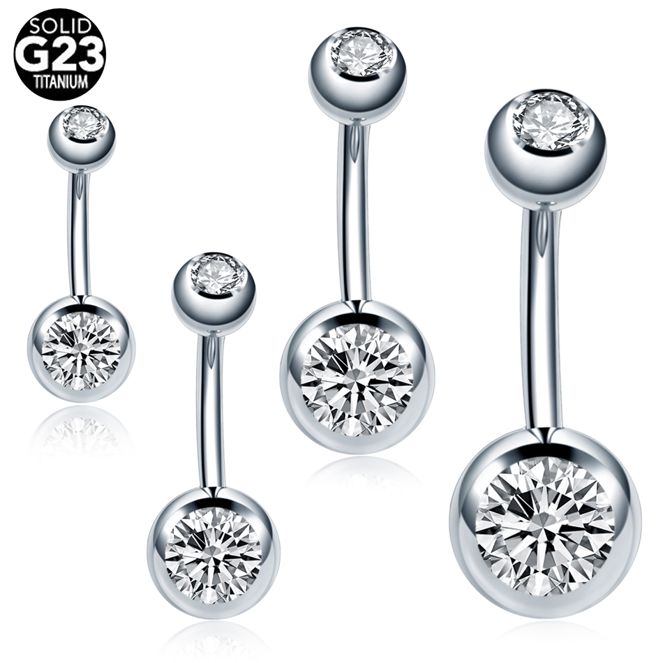 10Pcs /Lot 14G Titanium Navel  - огляд і ціна Belly Bar Titanium