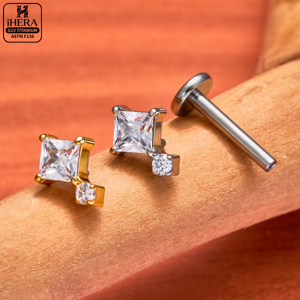 G23 Titanium Labret Segment He - огляд і ціна Body Jewelry Vertical Labret