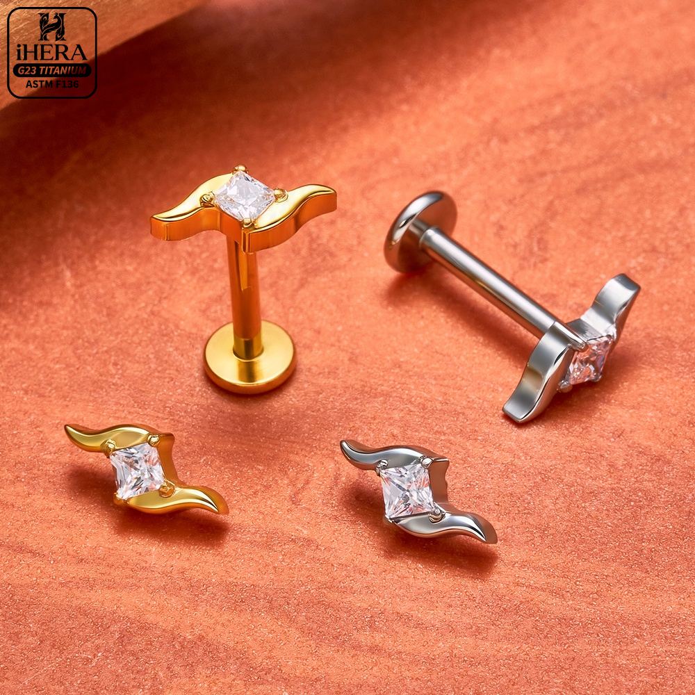 G23 Titanium Labret Segment He - огляд і ціна Body Jewelry Vertical Labret