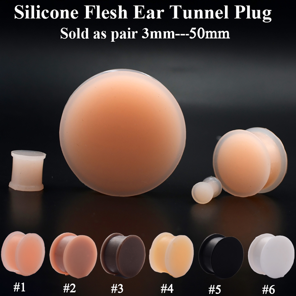1 Pair Silicone Flexible Thick - огляд і ціна Body Jewelry Ear Gauges