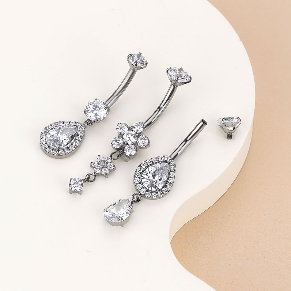 1Pc G23 Titanium Dangle Belly  - огляд і ціна Belly Bar Titanium