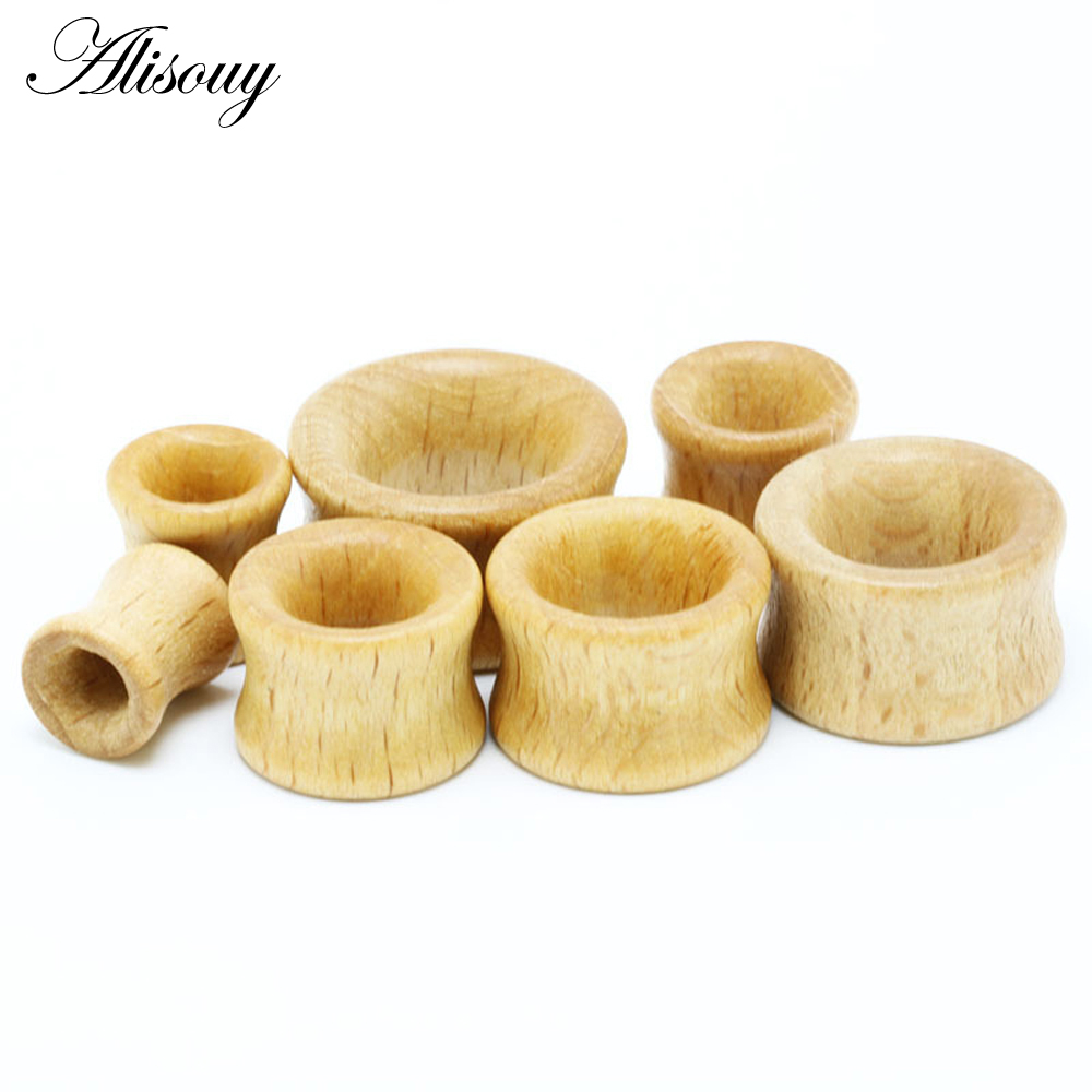 1PC Fashion Ear Plugs Wood Fle - огляд і ціна Body Jewelry Ear Gauges
