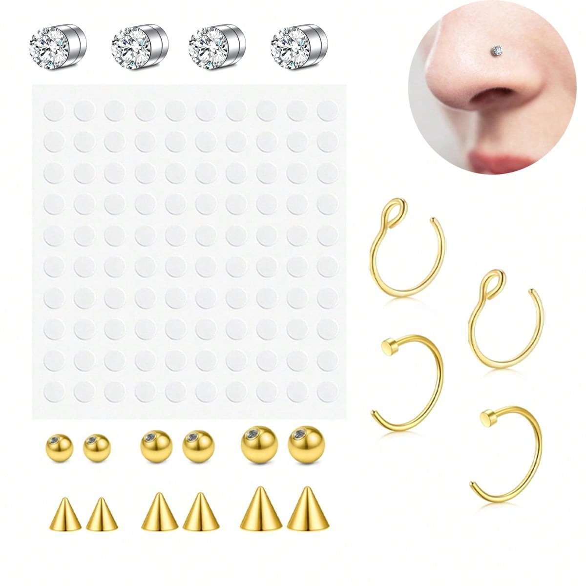 Fake Nose Rings Fake Septum Fo - огляд і ціна Body Jewelry And Piercing