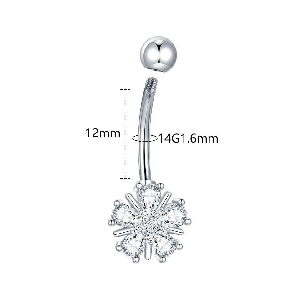 1Pc Stainless Steel Belly Butt - огляд і ціна Belly Bar Titanium