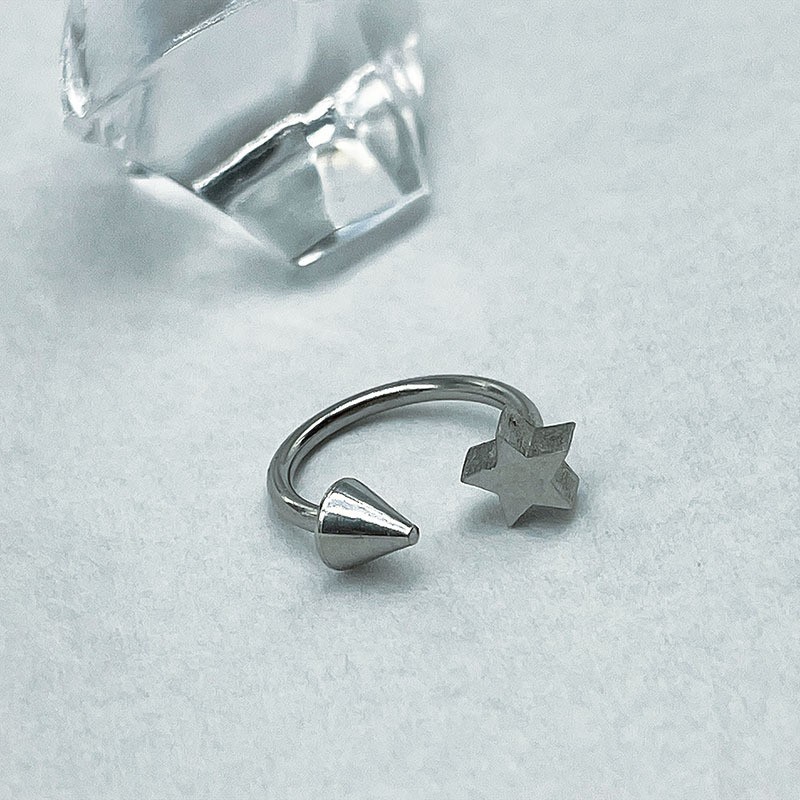 1PC Five-pointed Star Lip Pier - огляд і ціна Body Jewelry Vertical Labret
